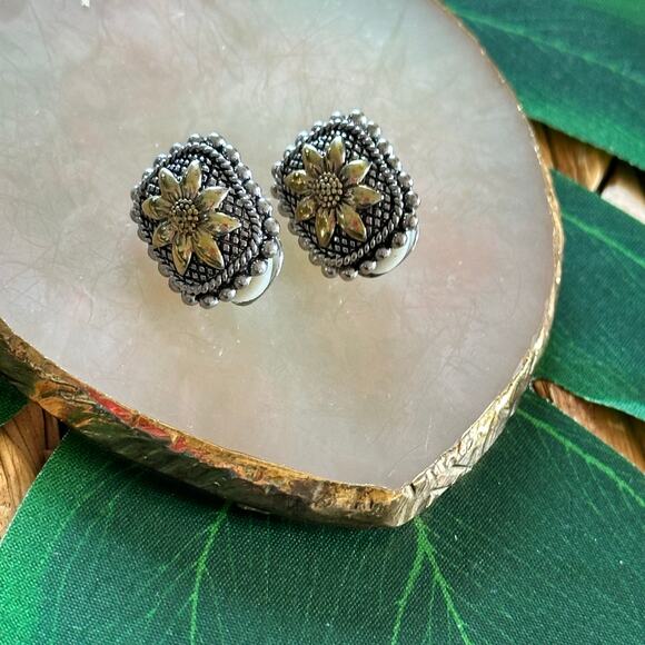 BOGO FREE Vintage JC Sunflower Earrings clip on earrings - Picture 4 of 6